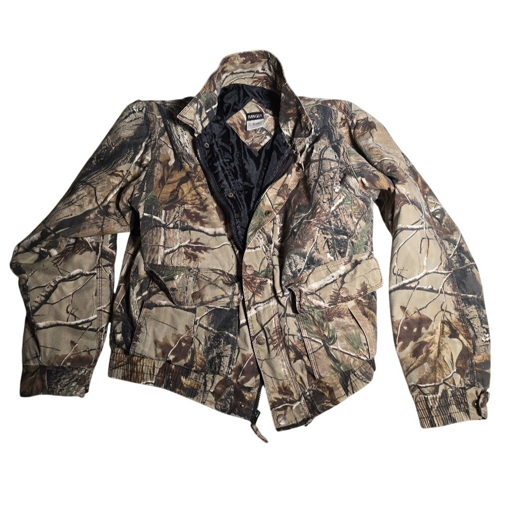 Ranger Mens Camouflage Hunting Jacket Realtree Pattern Quilted Lined Large
